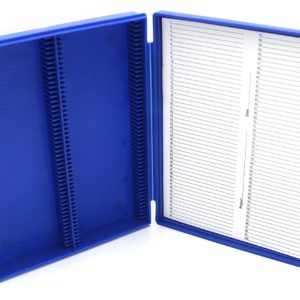 Caixa porta lâminas plástica azul, cap. 100 lâminas, Heathrow, #HS15991A
